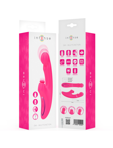 INTENSE - EMI VIBRATEUR 13,5 CM MULTIFONCTION 3 EN 1 10 VIBRATIONS ROSE