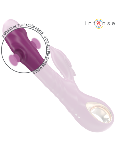 INTENSE - HALLE VIBRATEUR MULTIFONCTION AVEC LANGUE STIMULANTE DAUPHIN VIOLET