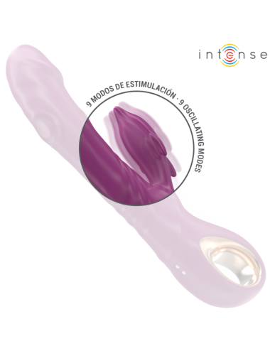 INTENSE - HALLE VIBRATEUR MULTIFONCTION AVEC LANGUE STIMULANTE DAUPHIN VIOLET