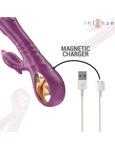 INTENSE - HALLE VIBRATEUR MULTIFONCTION AVEC LANGUE STIMULANTE DAUPHIN VIOLET