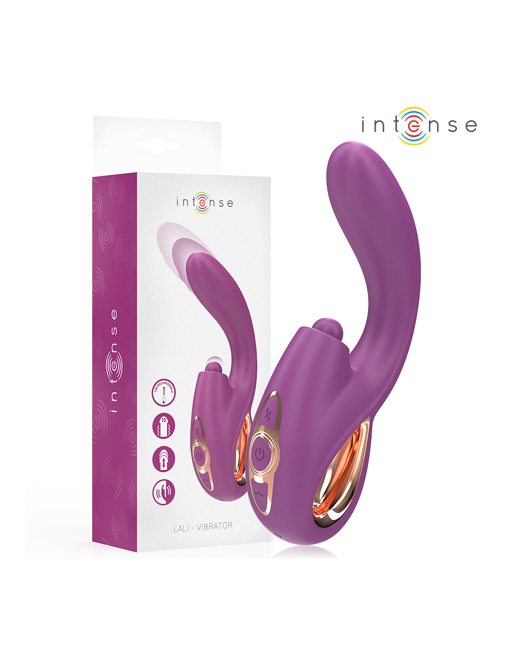 INTENSE - LALI VIBRATEUR MULTIFONCTION POINT G TAPPING & THRUST & VIBRATION VIOLET