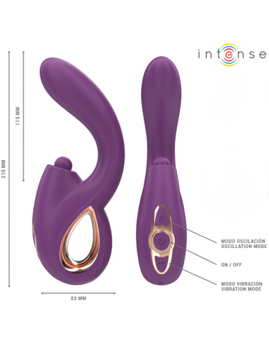 INTENSE - LALI VIBRATEUR MULTIFONCTION POINT G TAPPING & THRUST & VIBRATION VIOLET