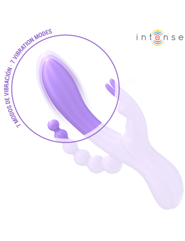 INTENSE - MIKO TRIPLE VIBRATEUR LAPIN & STIMULATEUR & ANAL 7 VIBRATIONS VIOLET