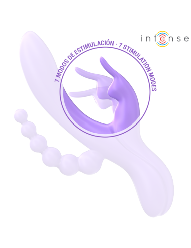 INTENSE - MIKO TRIPLE VIBRATEUR LAPIN & STIMULATEUR & ANAL 7 VIBRATIONS VIOLET