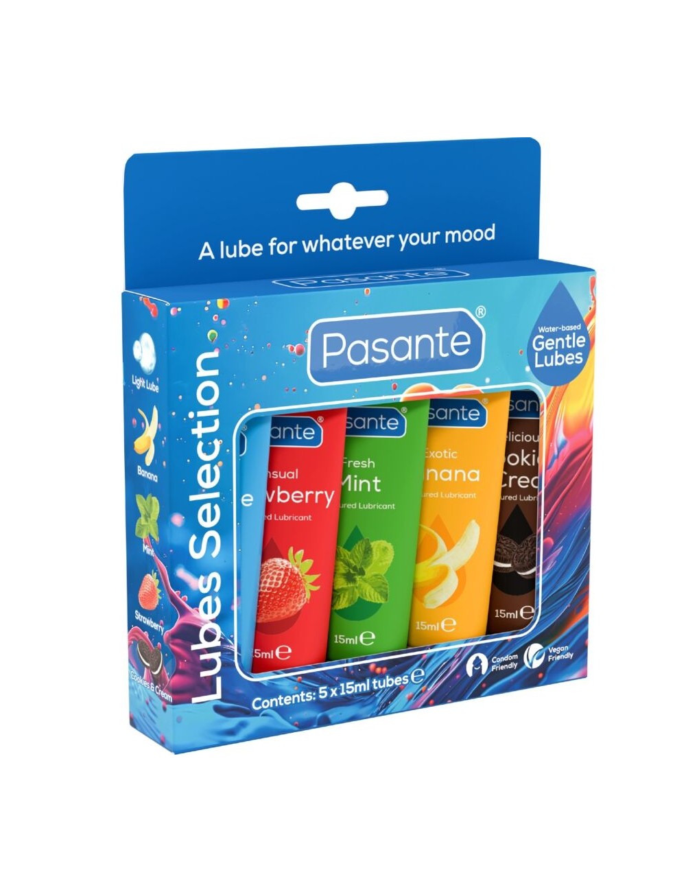 PASANTE - PACK LUBRIFIANTS SAVEURS ASSORTIES 5 UNITÉS X 15 ML