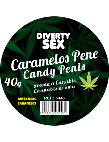 DIABLO GOLOSO - 20 BONBONS POUR PÉNIS ARÔME CANNABIS