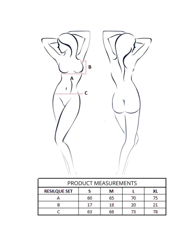 PASSION - ENSEMBLE SOUTIEN-GORGE + STRING RESILQUE ROUGE TOMATE S/M