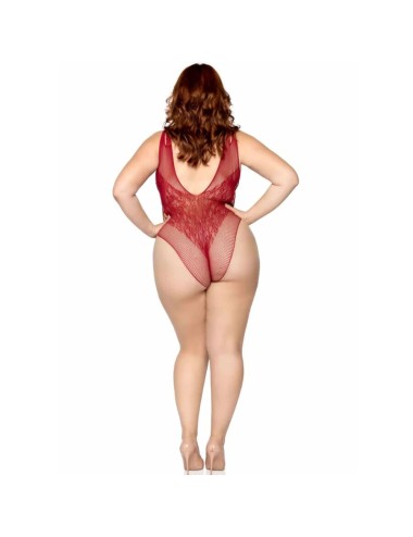 LEG AVENUE - 81641X BODY SANS COUTURE BORDEAUX TAILLE 1X/2X
