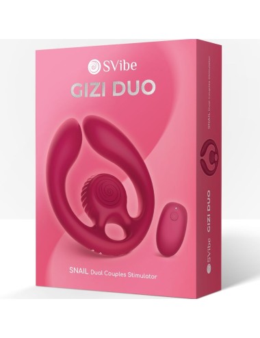 SNAIL VIBE - GIZI DUO STIMULATEUR POUR COUPLES TÉLÉCOMMANDE BOURGOGNE