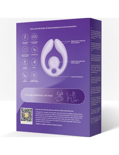 SNAIL VIBE - GIZI DUO STIMULATEUR POUR COUPLES TÉLÉCOMMANDE LILAS