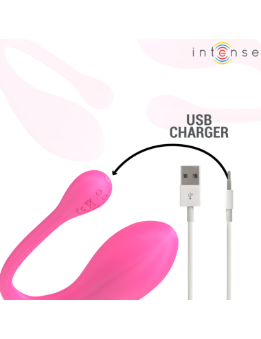 INTENSE - JANICE U VIBRATEUR DOUBLE STIMULATION 10 VIBRATIONS ROSE TÉLÉCOMMANDE