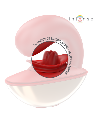 INTENSE - VIBRATEUR & STIMULATEUR MARIAH EN FORME DE U 10 VIBRATIONS ROUGE