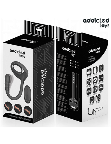 ADDICTED TOYS - ANNEAU PÉNITENTIAIRE VIBRANT POUR POINT P AVEC TÉLÉCOMMANDE
