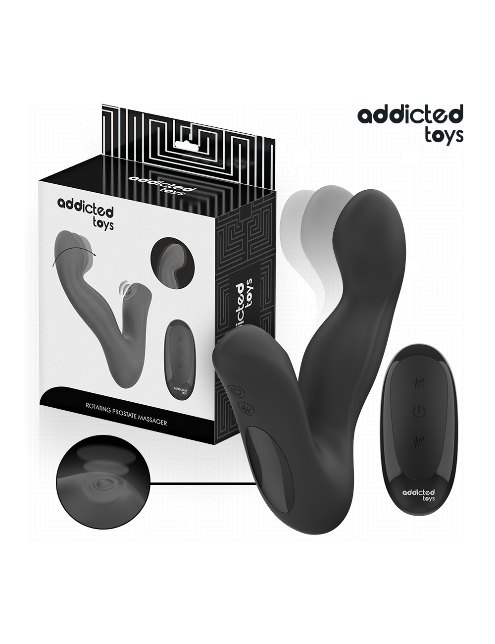 ADDICTED TOYS - MASSEUR DE PROSTATE OSCILLANT AVEC MODE PULSATION ET TÉLÉCOMMANDE