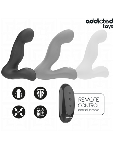 ADDICTED TOYS - MASSEUR DE PROSTATE OSCILLANT AVEC MODE PULSATION ET TÉLÉCOMMANDE