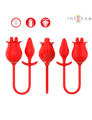 INTENSE - MELANIE DOUBLE STIMULATEUR DE CLITORIS AVEC LANGUE EN ZIGZAG