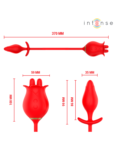 INTENSE - MELANIE DOUBLE STIMULATEUR DE CLITORIS AVEC LANGUE EN ZIGZAG