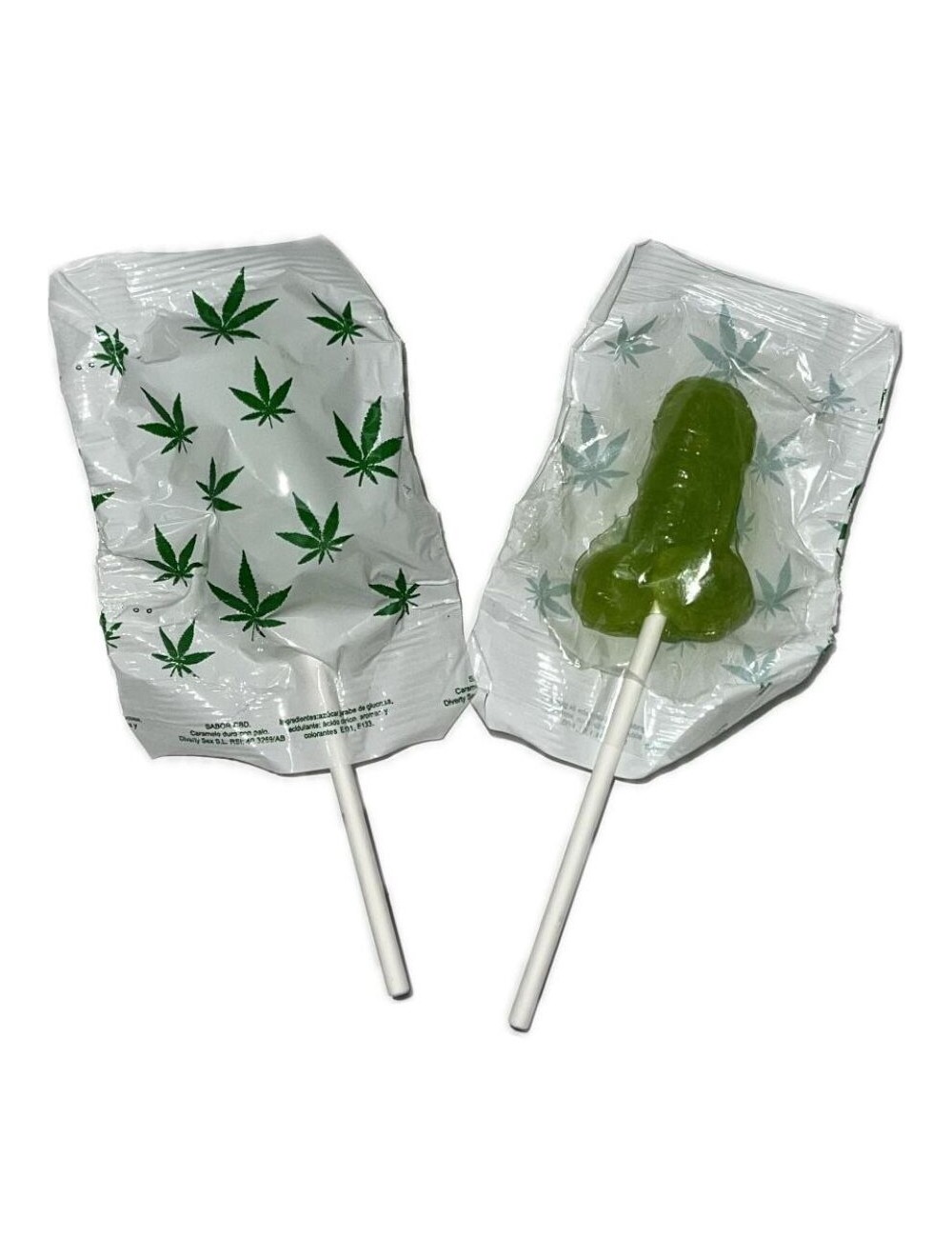 DIABLO GOLOSO - 1 SUCETTE PÉNIS ARÔME CANNABIS