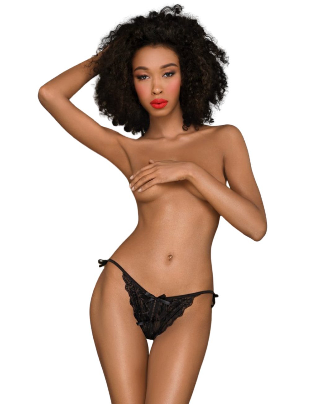Culotte ouverte noire Too hot to be real - PH0123BLK