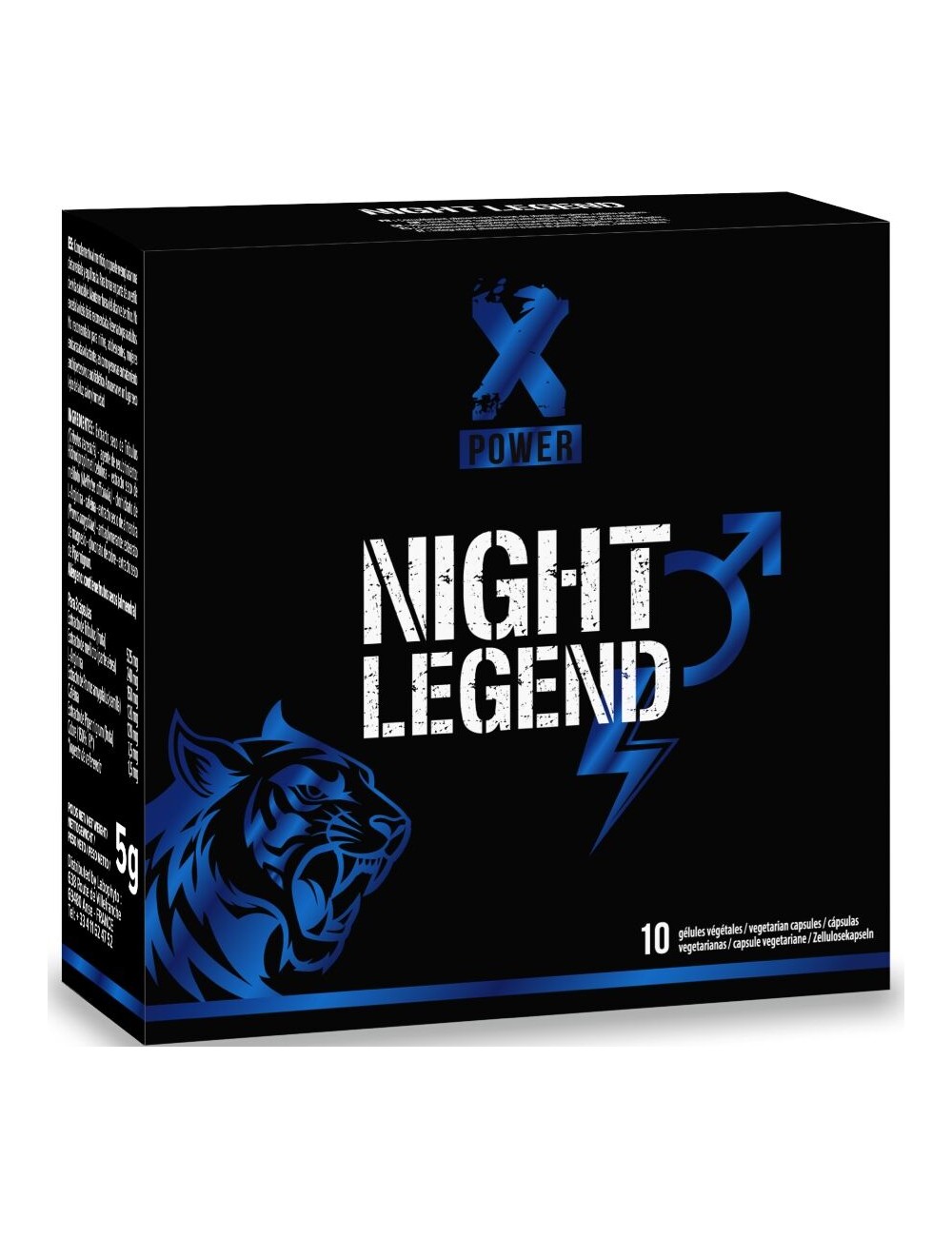 XPOWER - NIGHT LEGEND STIMULANT À ACTION RAPIDE POUR L'ÉRECTION ET LA PERFORMANCE 10 CAPSULES