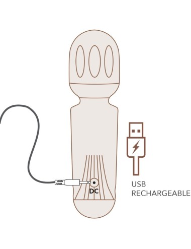ROCKS-OFF - MINI BAGUETTE RECHARGEABLE 16 FONCTIONS VIOLET DREAM