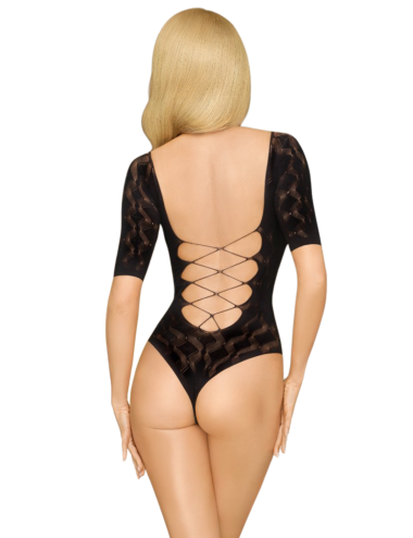 Body noir manche trois quart Salute me - PH0114BLK
