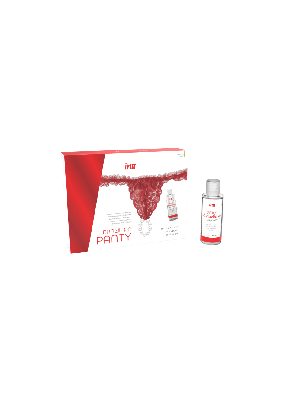 Red brazilian panty - String et lubrifiant