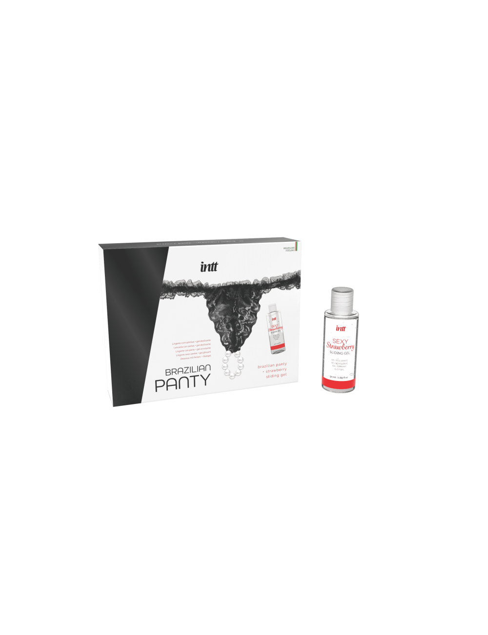 Black brazilian panty - String et lubrifiant