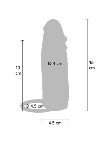 GET REAL - MANCHON PÉNIS EN SILICONE HYDRATANT CARAMEL 16 CM