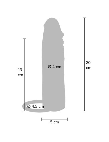 GET REAL - MANCHON PÉNIS EN SILICONE HYDRATANT CARAMEL 20 CM