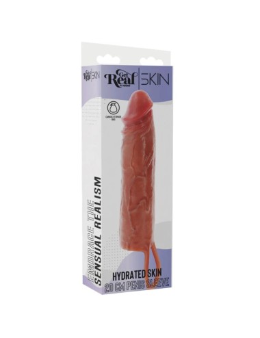GET REAL - MANCHON PÉNIS EN SILICONE HYDRATANT CARAMEL 20 CM