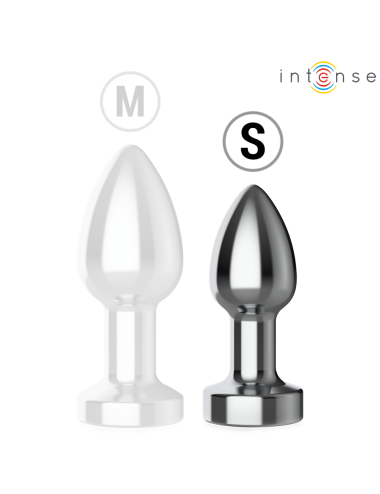 INTENSE - PLUG ANAL VIBRANT EN MÉTAL AVEC LUMIÈRES LED ET TÉLÉCOMMANDE - TAILLE S