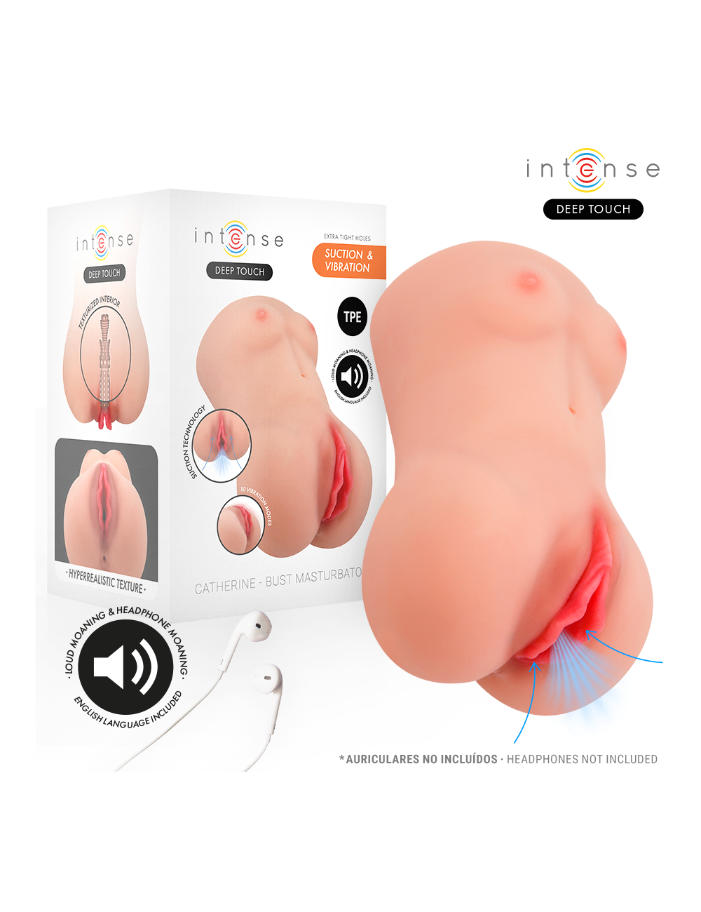 INTENSE DEEP TOUCH - VIBRATEUR ET MASTURBATEUR À SUCCION CATHERINE AVEC VOIX