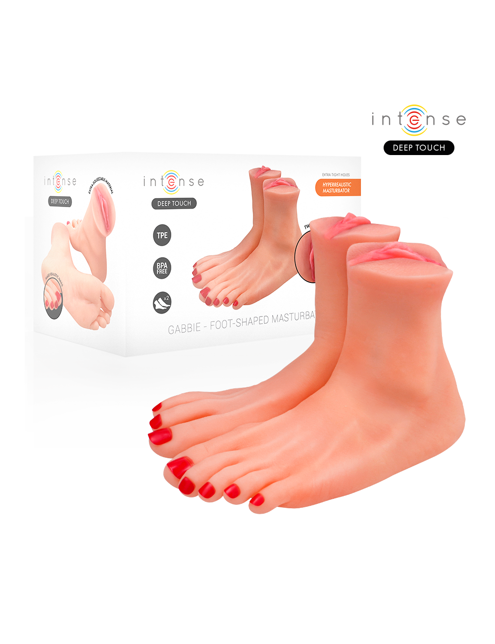 INTENSE DEEP TOUCH - GABBIE MASTUBADOR DEUX PIÈCES EN FORME DE PIED