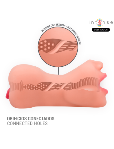 INTENSE DEEP TOUCH - MASTURBATEUR À DOUBLE BOUCHE ET VAGIN RILEY