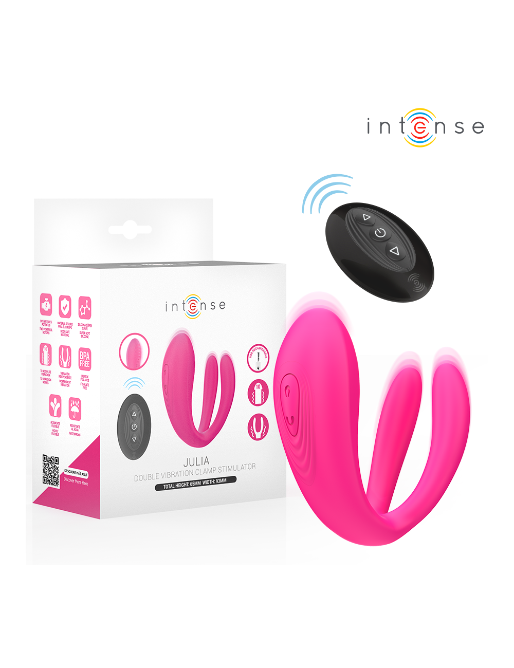 INTENSE - JULIA DOUBLE VIBRATEUR À PINCE STIMULATEUR AVEC TÉLÉCOMMANDE