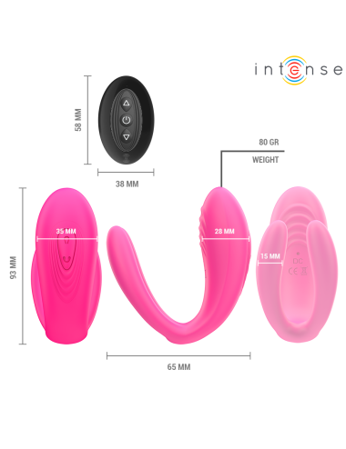 INTENSE - JULIA DOUBLE VIBRATEUR À PINCE STIMULATEUR AVEC TÉLÉCOMMANDE