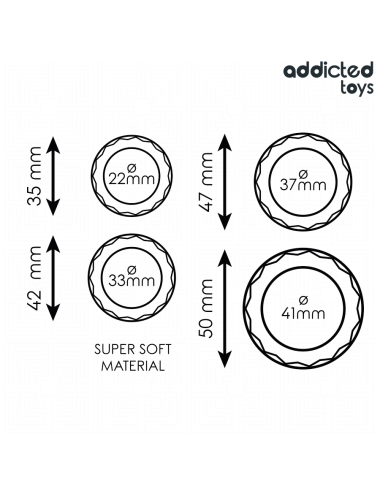 ADDICTED TOYS - ENSEMBLE D'ANNEAUX PÉNIS TEXTURÉS, 4 TAILLES