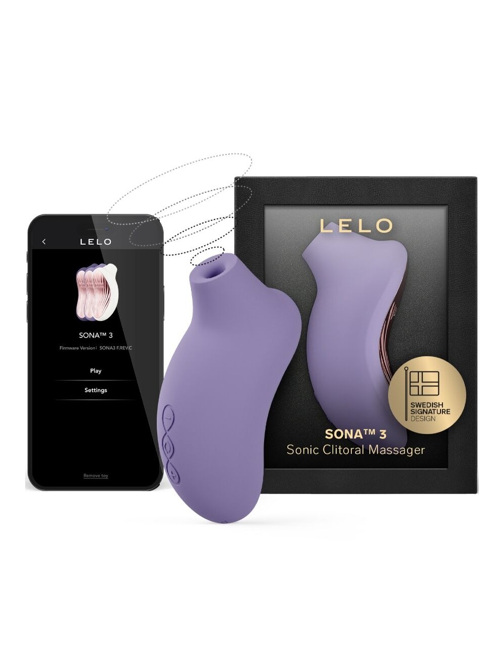 LELO - SONA 3 MASSEUR CLITORAL SONIQUE VIOLET DUSK