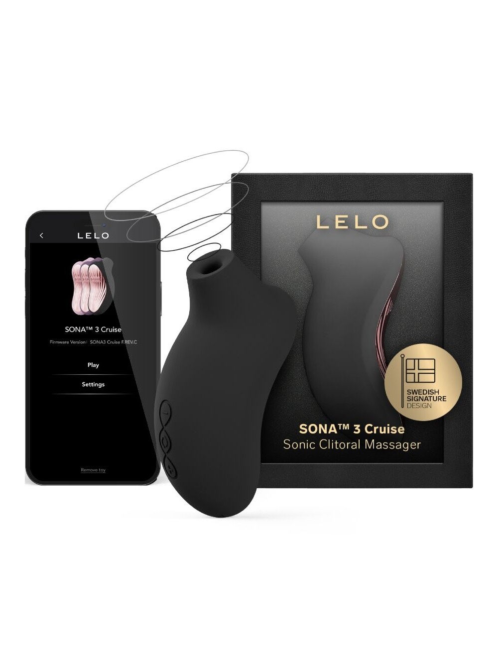 LELO - SONA 3 CRUISE MASSEUR CLITORAL SONIQUE NOIR