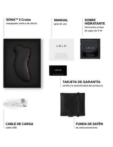 LELO - SONA 3 CRUISE MASSEUR CLITORAL SONIQUE NOIR
