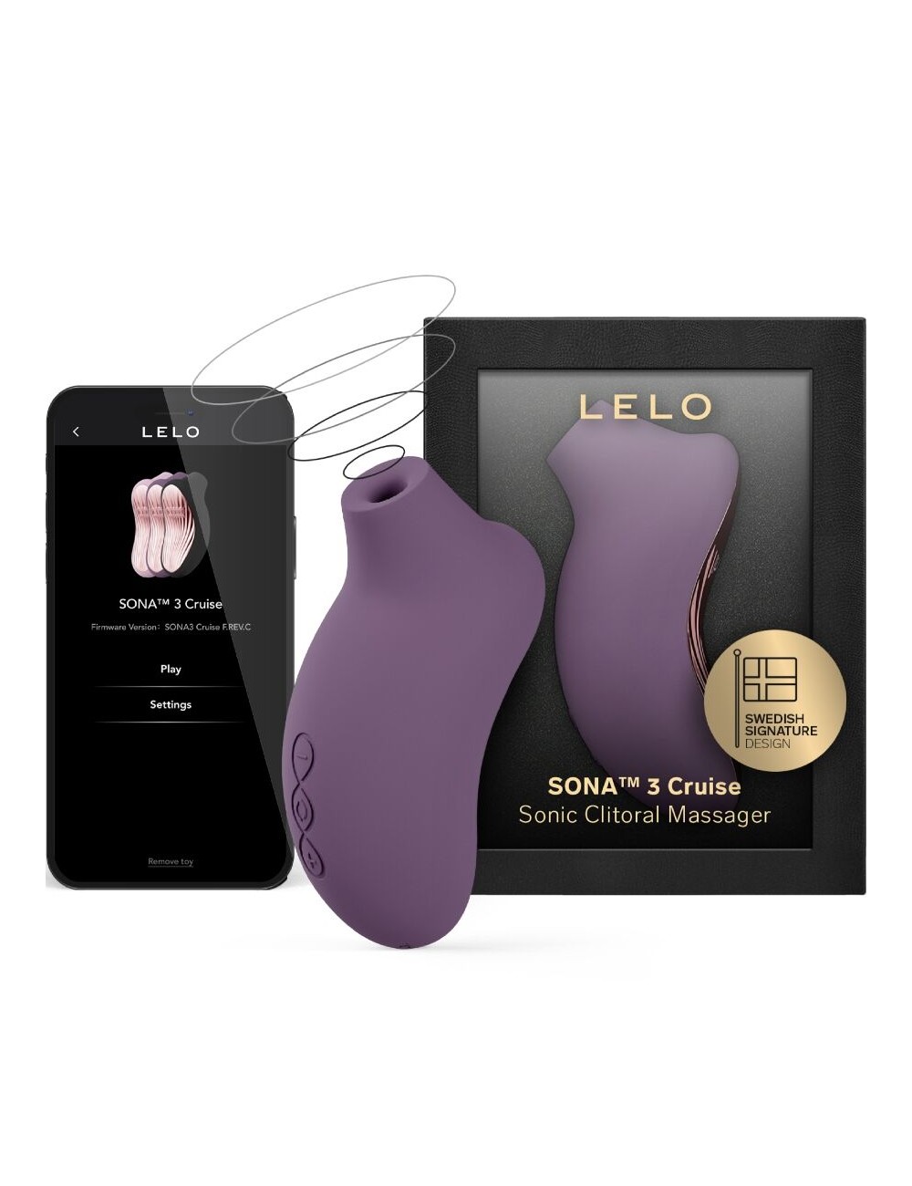 LELO - MASSEUR CLITORAL SONIQUE SONA 3 CRUISE PRUNE