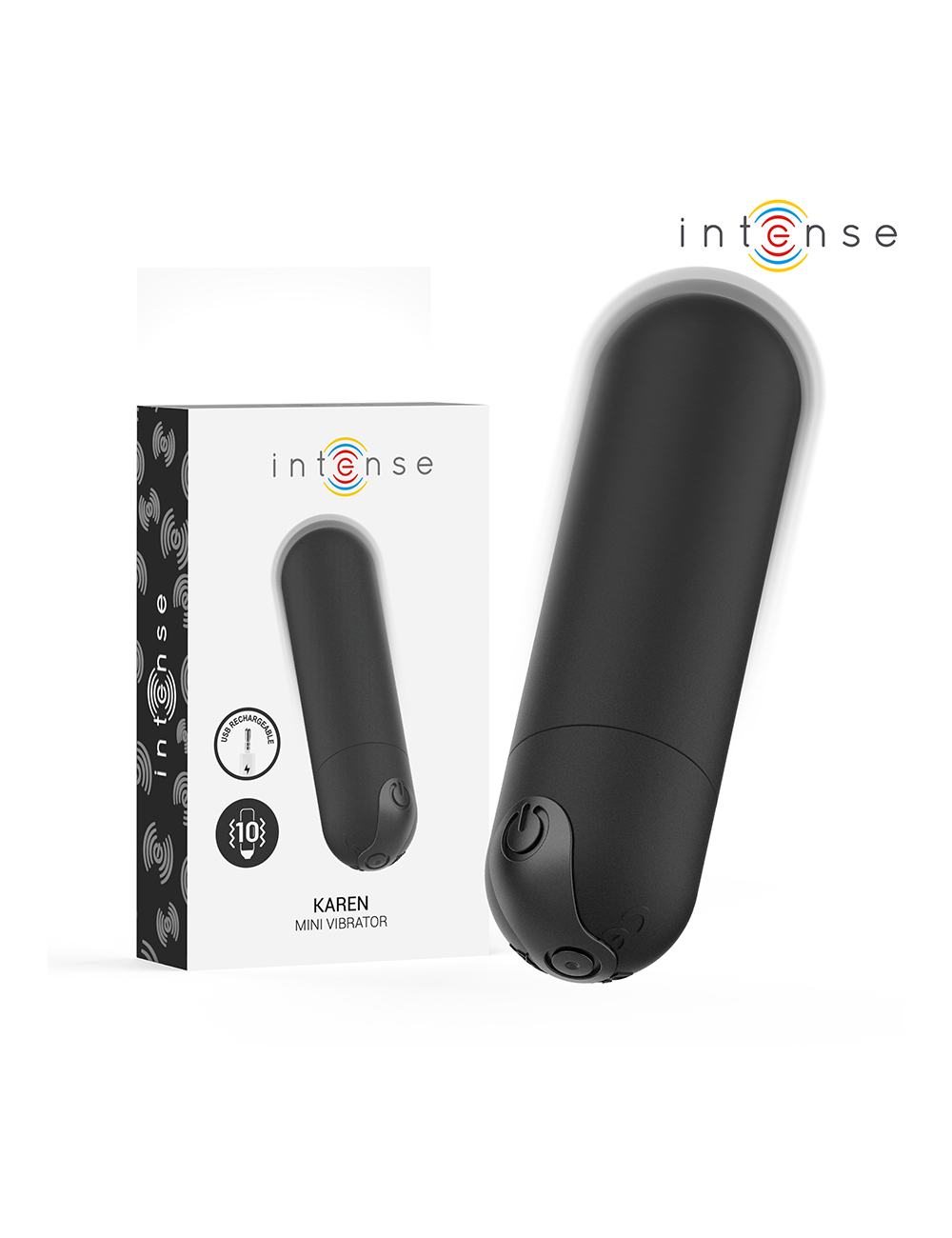 INTENSE - KAREN MINI VIBRANT RECHARGEABLE BALLE NOIRE