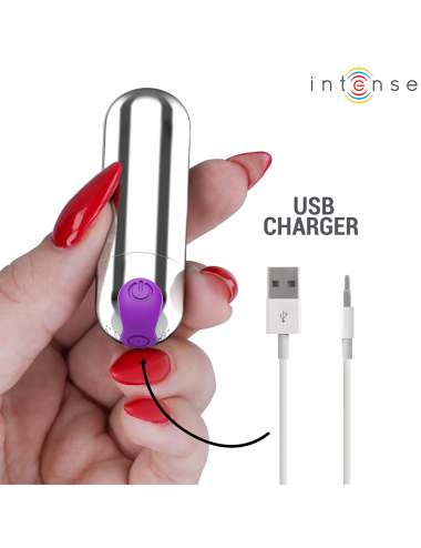 INTENSE - KAREN MINI VIBRANTE RECHARGEABLE ARGENT