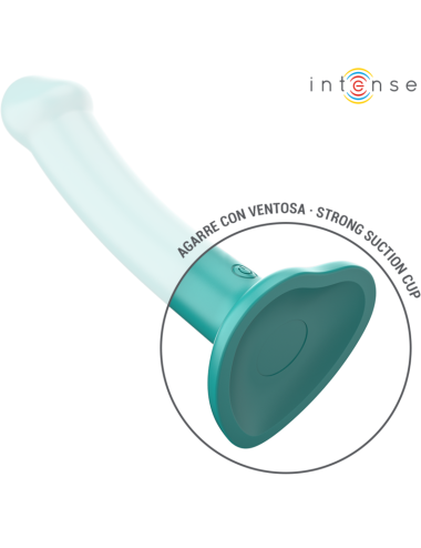 INTENSE - KATIE VIBRATEUR AVEC VENTOUSE 10 VIBRATIONS TÉLÉCOMMANDE BLEUE