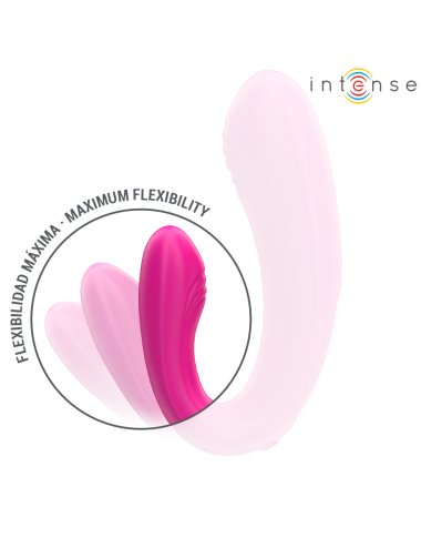 INTENSE - JANET DOUBLE STIMULATEUR ET VIBRATEUR EN U AVEC TÉLÉCOMMANDE ROSE