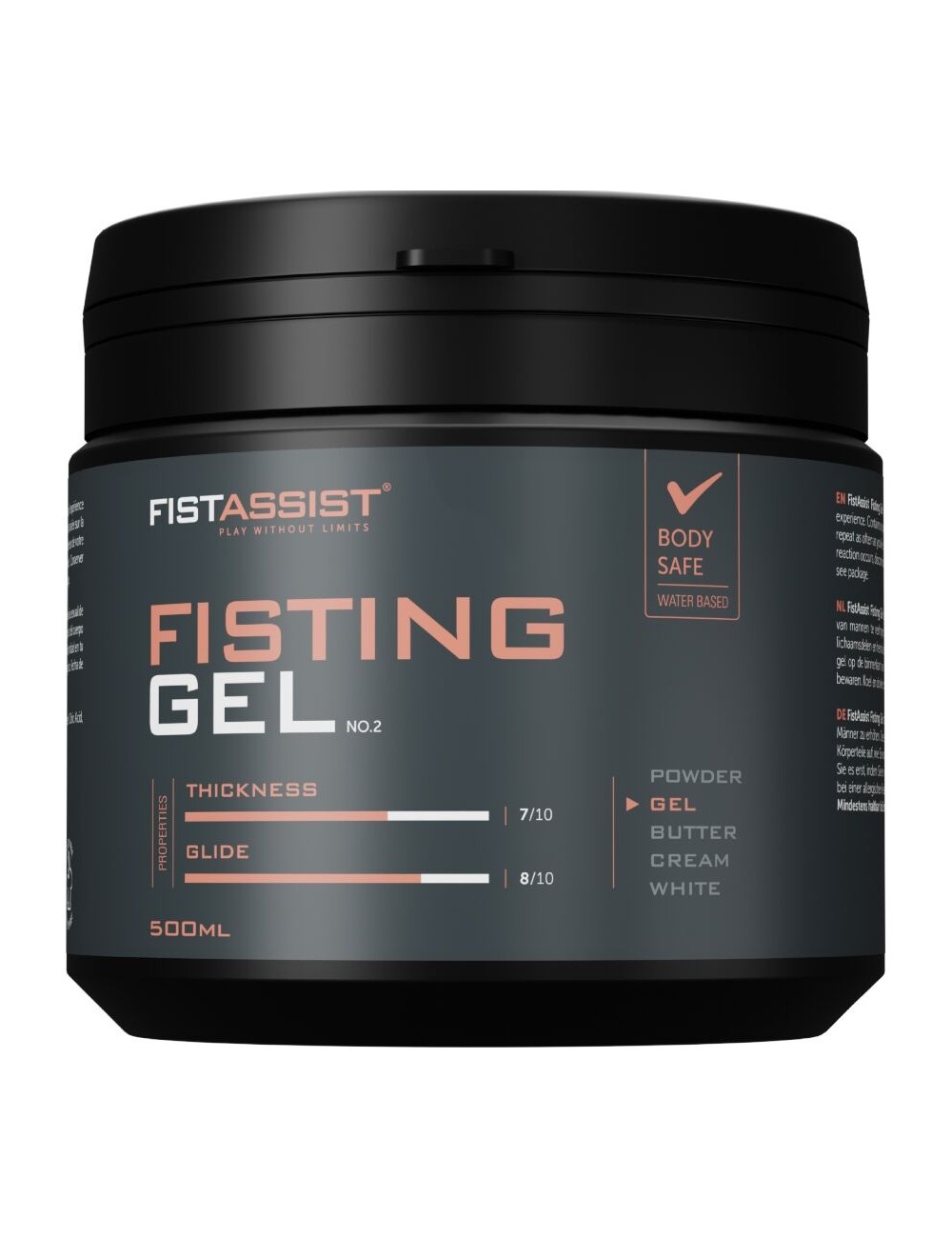 COBECO - FIST ASSIST GEL DE FISTING EXTRA-ÉPAIS À BASE D'EAU 500 ML