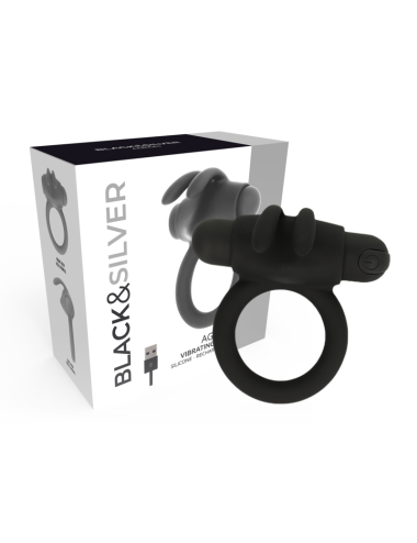 BLACK&SILVER- BAGUE AGRON 2.O