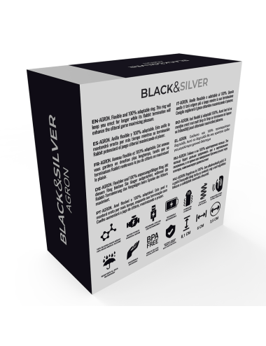BLACK&SILVER- BAGUE AGRON 2.O