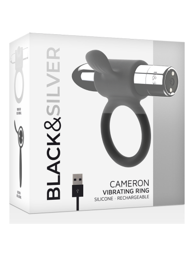 BLACK&SILVER - BAGUE RECHARGEABLE CAMERON ARGENT